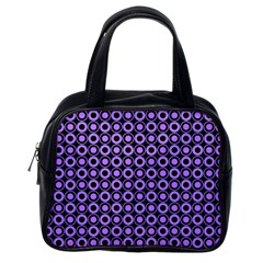 Mazipoodles Purple Donuts Polka Dot  Classic Handbag (one Side) by Mazipoodles