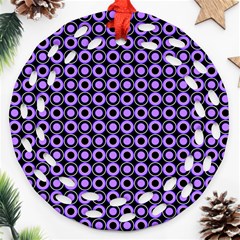 Mazipoodles Purple Donuts Polka Dot  Ornament (round Filigree)