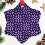 Mazipoodles Purple Donuts Polka Dot  Snowflake Ornament (Two Sides) Front