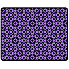 Mazipoodles Purple Donuts Polka Dot  Two Sides Fleece Blanket (medium) by Mazipoodles