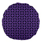 Mazipoodles Purple Donuts Polka Dot  Large 18  Premium Flano Round Cushions Front