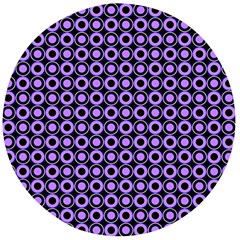 Mazipoodles Purple Donuts Polka Dot  Wooden Bottle Opener (round) by Mazipoodles