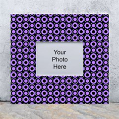 Mazipoodles Purple Donuts Polka Dot  White Wall Photo Frame 5  X 7  by Mazipoodles