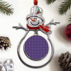 Mazipoodles Purple Donuts Polka Dot  Metal Snowman Ornament