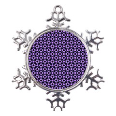 Mazipoodles Purple Donuts Polka Dot  Metal Large Snowflake Ornament