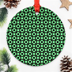 Mazipoodles Green Donuts Polka Dot Ornament (round) by Mazipoodles