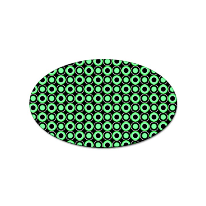 Mazipoodles Green Donuts Polka Dot Sticker (Oval)