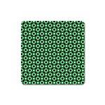 Mazipoodles Green Donuts Polka Dot Square Magnet Front