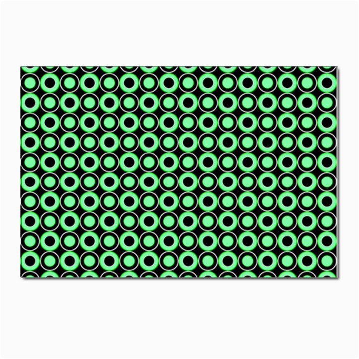 Mazipoodles Green Donuts Polka Dot Postcard 4 x 6  (Pkg of 10)