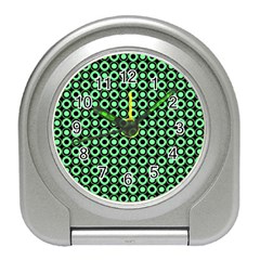 Mazipoodles Green Donuts Polka Dot Travel Alarm Clock by Mazipoodles