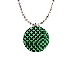 Mazipoodles Green Donuts Polka Dot 1  Button Necklace by Mazipoodles