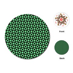 Mazipoodles Green Donuts Polka Dot Playing Cards Single Design (round)