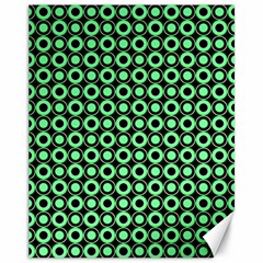 Mazipoodles Green Donuts Polka Dot Canvas 11  X 14  by Mazipoodles