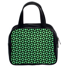 Mazipoodles Green Donuts Polka Dot Classic Handbag (two Sides) by Mazipoodles