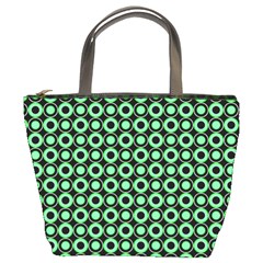 Mazipoodles Green Donuts Polka Dot Bucket Bag by Mazipoodles