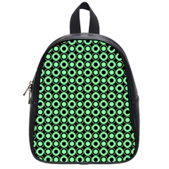 Mazipoodles Green Donuts Polka Dot School Bag (small) by Mazipoodles