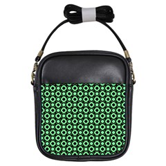 Mazipoodles Green Donuts Polka Dot Girls Sling Bag by Mazipoodles