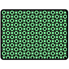 Mazipoodles Green Donuts Polka Dot Fleece Blanket (large) by Mazipoodles