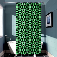 Mazipoodles Green Donuts Polka Dot Shower Curtain 36  X 72  (stall)  by Mazipoodles