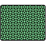 Mazipoodles Green Donuts Polka Dot Two Sides Fleece Blanket (Medium) 58.8 x47.4  Blanket Front