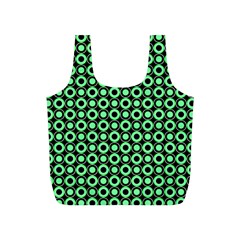 Mazipoodles Green Donuts Polka Dot Full Print Recycle Bag (s) by Mazipoodles