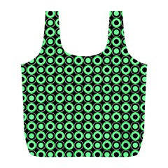 Mazipoodles Green Donuts Polka Dot Full Print Recycle Bag (l) by Mazipoodles