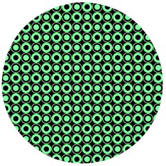 Mazipoodles Green Donuts Polka Dot Wooden Bottle Opener (round) by Mazipoodles