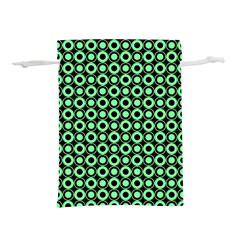 Mazipoodles Green Donuts Polka Dot Lightweight Drawstring Pouch (l) by Mazipoodles