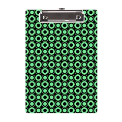 Mazipoodles Green Donuts Polka Dot A5 Acrylic Clipboard by Mazipoodles