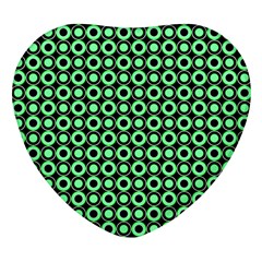 Mazipoodles Green Donuts Polka Dot Heart Glass Fridge Magnet (4 Pack) by Mazipoodles