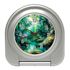 River Stream Flower Nature Travel Alarm Clock by Ravend