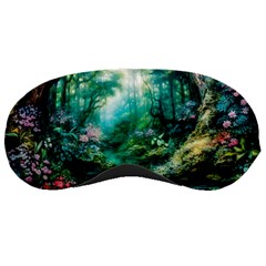 River Stream Flower Nature Sleeping Mask by Ravend