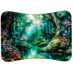 River Stream Flower Nature Velour Seat Head Rest Cushion by Ravend