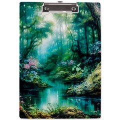 River Stream Flower Nature A4 Acrylic Clipboard by Ravend