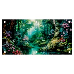 River Stream Flower Nature Banner And Sign 6  X 3  by Ravend