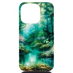 River Stream Flower Nature Iphone 14 Pro Black Uv Print Case