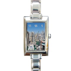 Building Sea Architecture Marina Rectangle Italian Charm Watch by Ravend