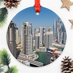 Building Sea Architecture Marina Ornament (round) by Ravend