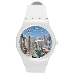 Building Sea Architecture Marina Round Plastic Sport Watch (m)