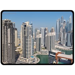 Building Sea Architecture Marina Two Sides Fleece Blanket (large) by Ravend