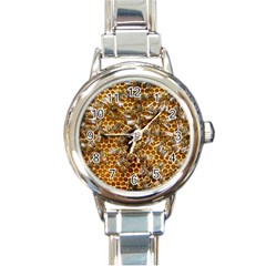 Honey Bee Bees Insect Round Italian Charm Watch by Ravend