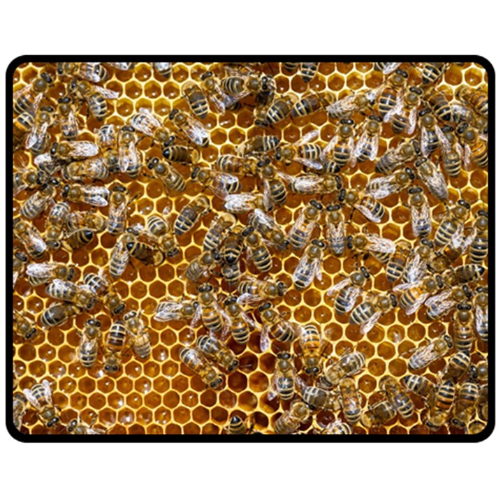 Honey Bee Bees Insect Fleece Blanket (Medium)