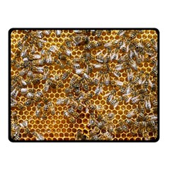 Honey Bee Bees Insect Two Sides Fleece Blanket (small) by Ravend