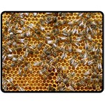 Honey Bee Bees Insect Two Sides Fleece Blanket (Medium) 58.8 x47.4  Blanket Back