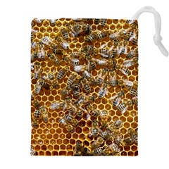 Honey Bee Bees Insect Drawstring Pouch (4xl) by Ravend