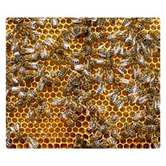 Honey Bee Bees Insect Premium Plush Fleece Blanket (small) by Ravend