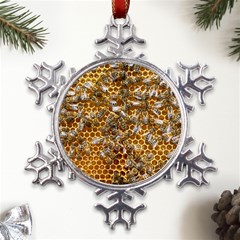 Honey Bee Bees Insect Metal Large Snowflake Ornament by Ravend