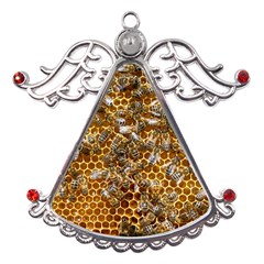 Honey Bee Bees Insect Metal Angel With Crystal Ornament