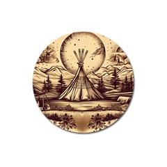 Nation Indian Native Indigenous Magnet 3  (round) by Ravend