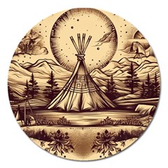 Nation Indian Native Indigenous Magnet 5  (round) by Ravend